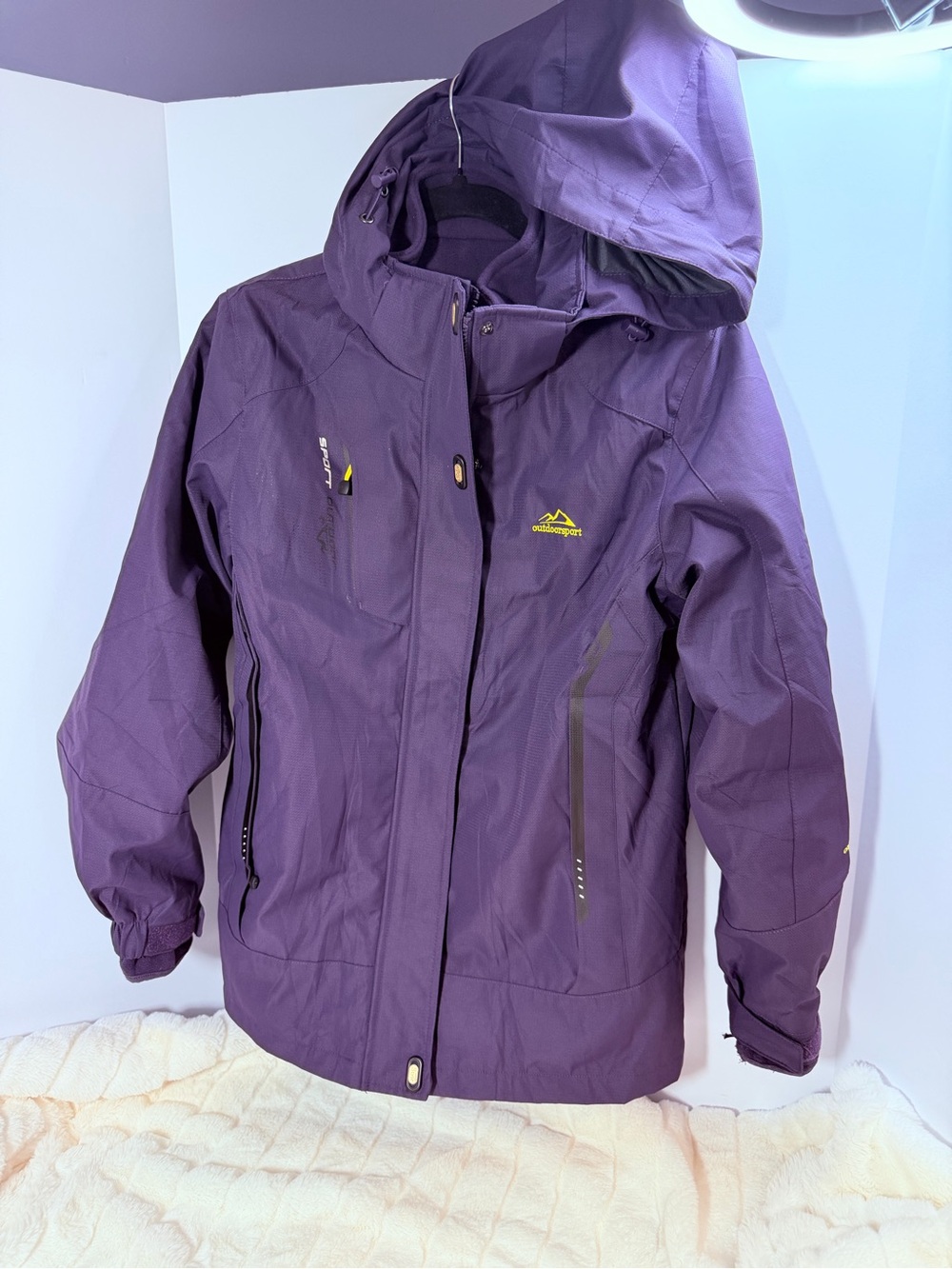 Outdoor Sport - Women’s Small - 3 in 1 Winter Ski Jacket Coat with Hood - Purple